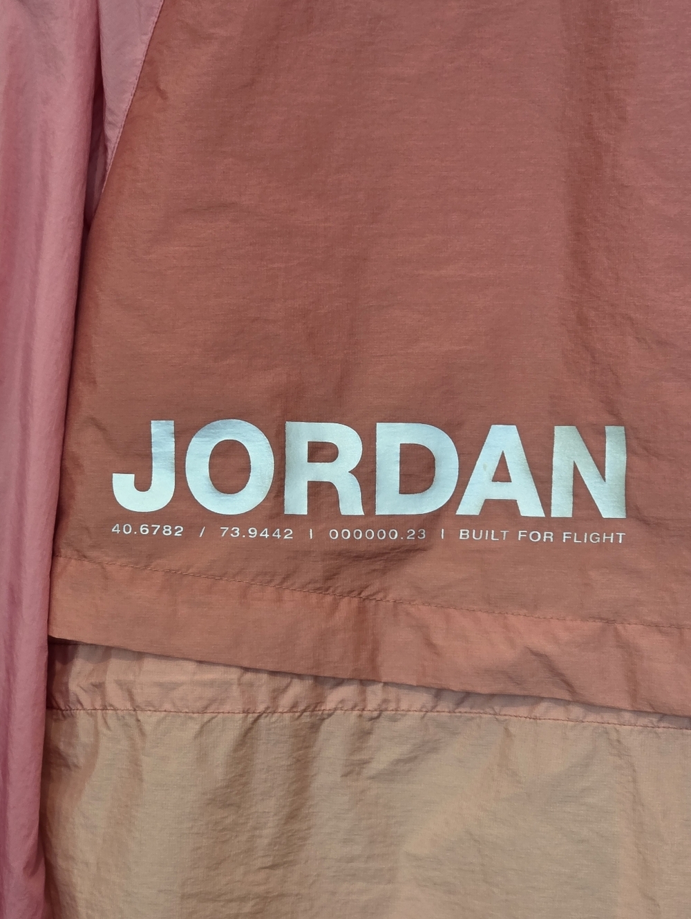 Nike Jordan Flight Pink Ombre Long Cargo Windbreaker Jacket EUC Size XS - Picture 5 of 8